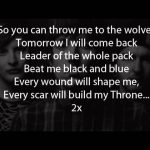 Lirik Lagu Throne - Bring Me The Horizon